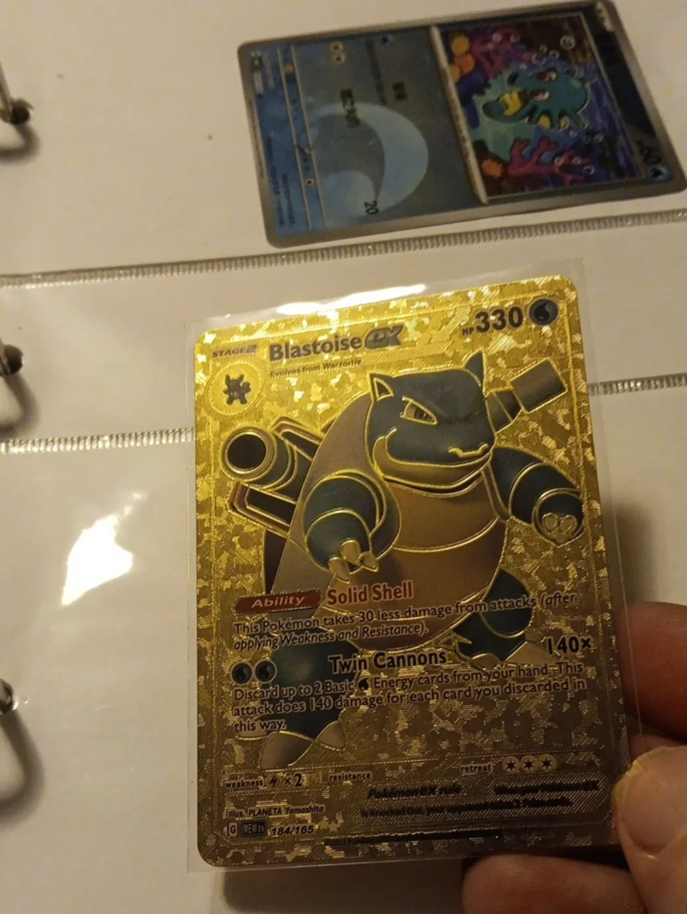 Blastoise GX Gold Holographic Collectible Card - Gold